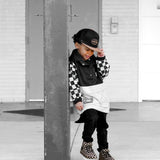 SK8TR Hi-Top in Taupe + Black Checkered (PREORDER)