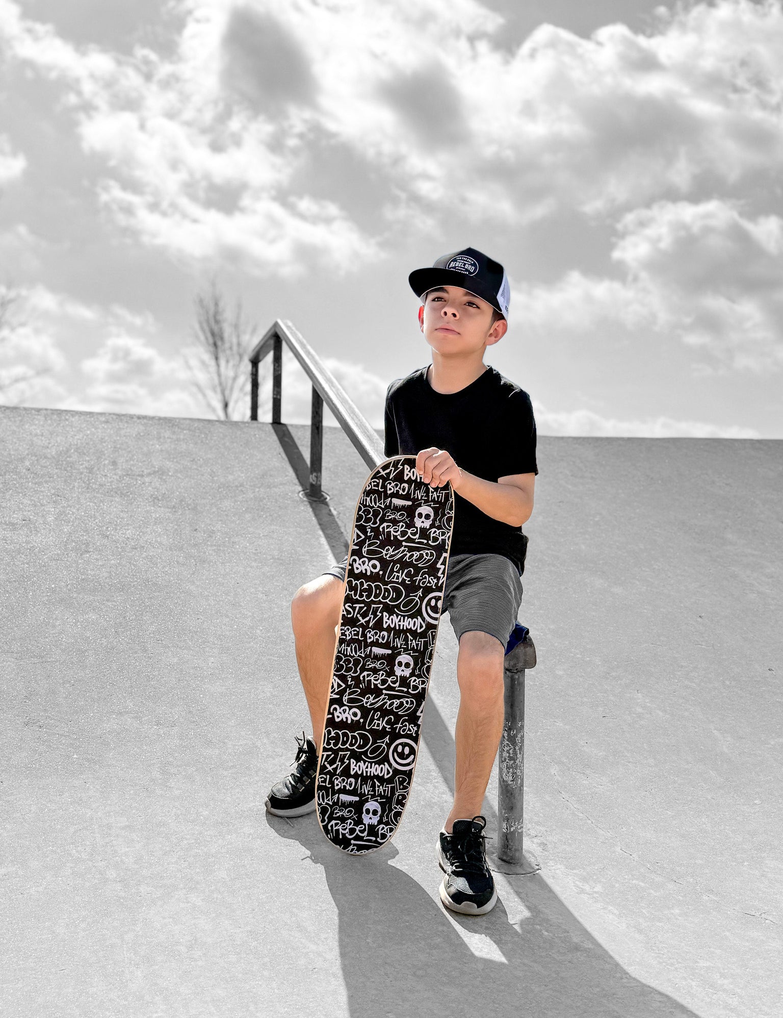 Urban Drip (Black) x Rebel Bro Top-Side Griptape - Rebel Bro