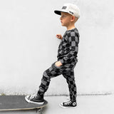 Organic Ribbed Set in Smoke + Storm (PREORDER)