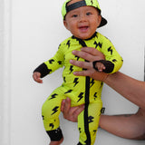 Bamboo Zippy Sleeper in Neon Electric Lime x Jagger