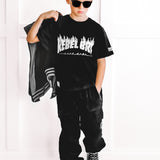 Short Sleeve Tee in Rebel Bro x Live Fast Flames