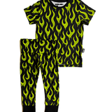 Bamboo Two Piece Set in Radioactive Fuego
