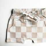 Relaxed Fit Shorts in Salt + Sand Checkered