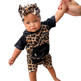 Short Sleeve Hoodie in Ava (Leopard)