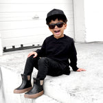 RB x LB The Core-Classic Midi Boot in Black / Taupe - Rebel Bro