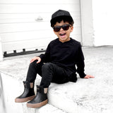 RB x LB The Core-Classic Midi Boot in Black / Taupe - Rebel Bro