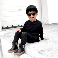 Image of The Core-Classic Midi Boot in Black / Taupe