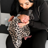 Organic Muslin Burp Clothes in Ava (Leopard) - 3 Pack