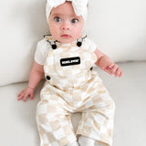 Overalls in Salt + Sand Checkered