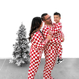 Women’s Bamboo Two Piece Set in Candy Cane Checkered