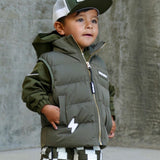 Puffer Vest in Olive