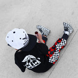 Basic Jogger in Americana Red + Black Checkered