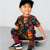 Short Sleeve Bamboo Two Piece Set in Inkworks