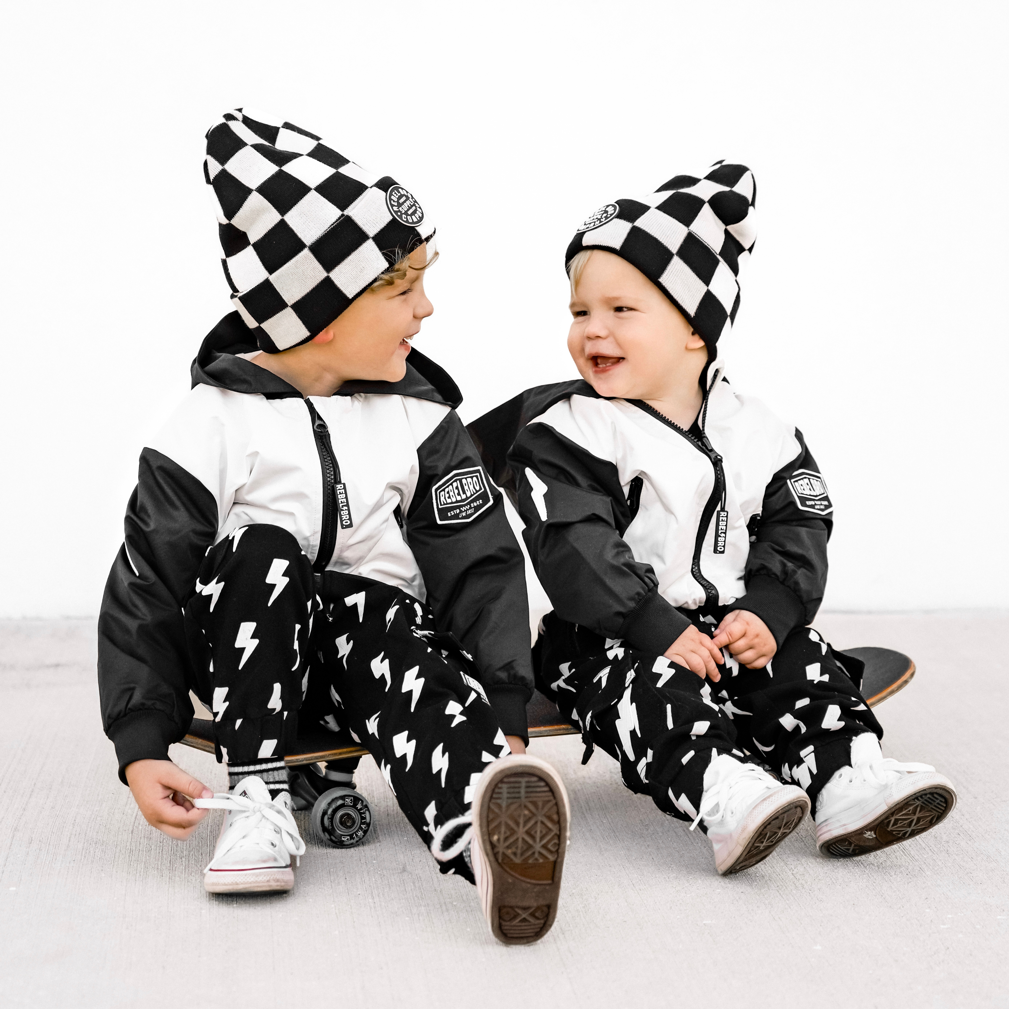 Live Fast Hydro Bomber Jacket in Black/White (FINAL SALE)