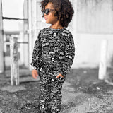 Organic Ribbed Set in Urban Drip [Midnight Edition]