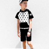 Short Sleeve Hoodie in Bowie