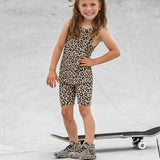 Tank + Biker Two Piece Set in Ava (Leopard)