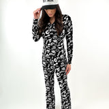 Women’s Bamboo Henley Two Piece Set in Warped Tour Midnight Edition