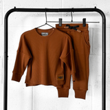 Organic Ribbed Set in Rust (PREORDER)