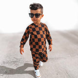 Organic Ribbed Set in Smoke + Spice (PREORDER)
