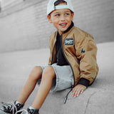 Bomber Jacket in Dark Khaki