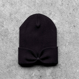 Bow Beanie in Black