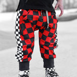 Basic Jogger in Americana Red + Black Checkered
