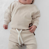 Organic Ribbed Set in Oat