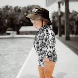 UPF50+ Swim Romper in Sink or Swim