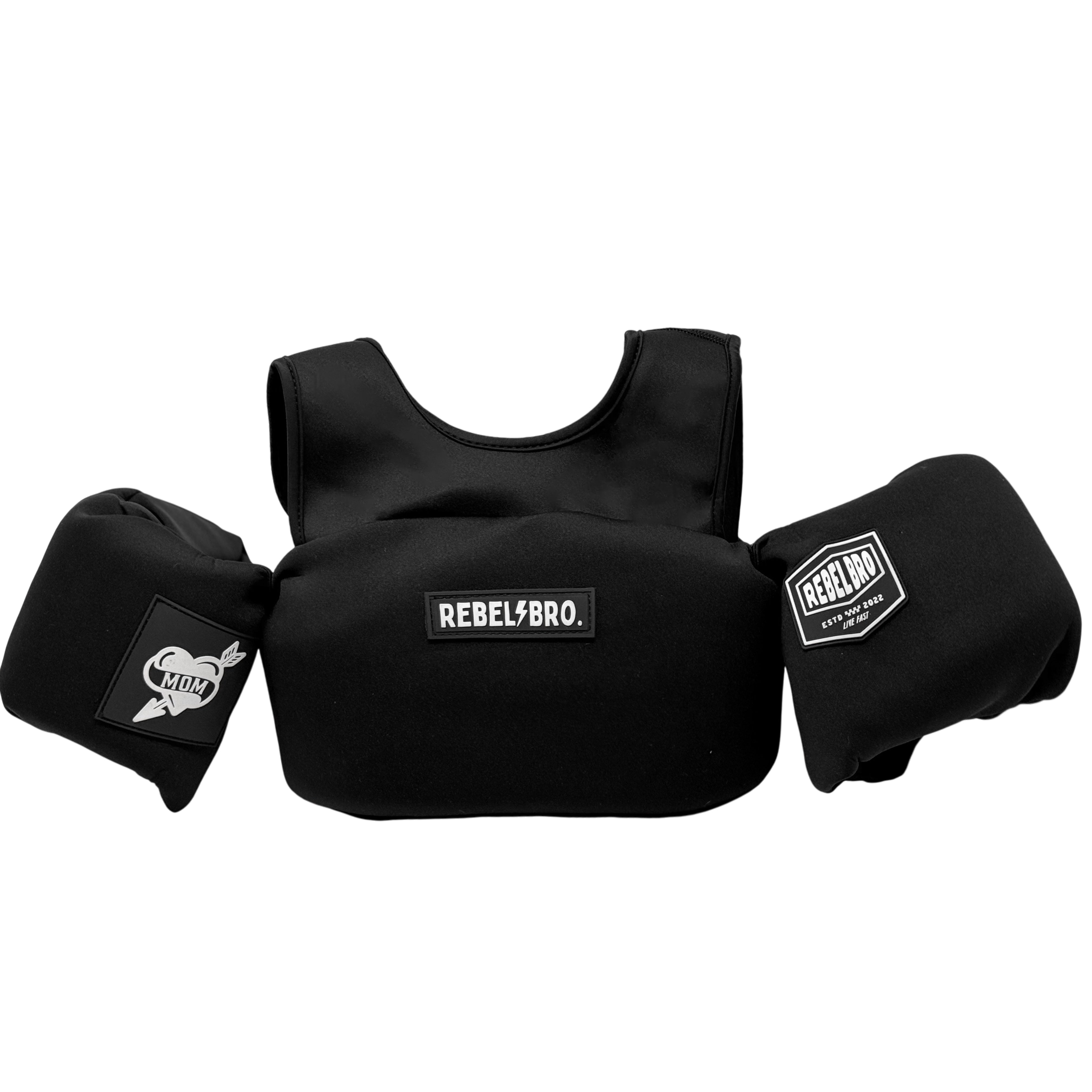 Neoprene Kids Arm Float in Black - Rebel Bro