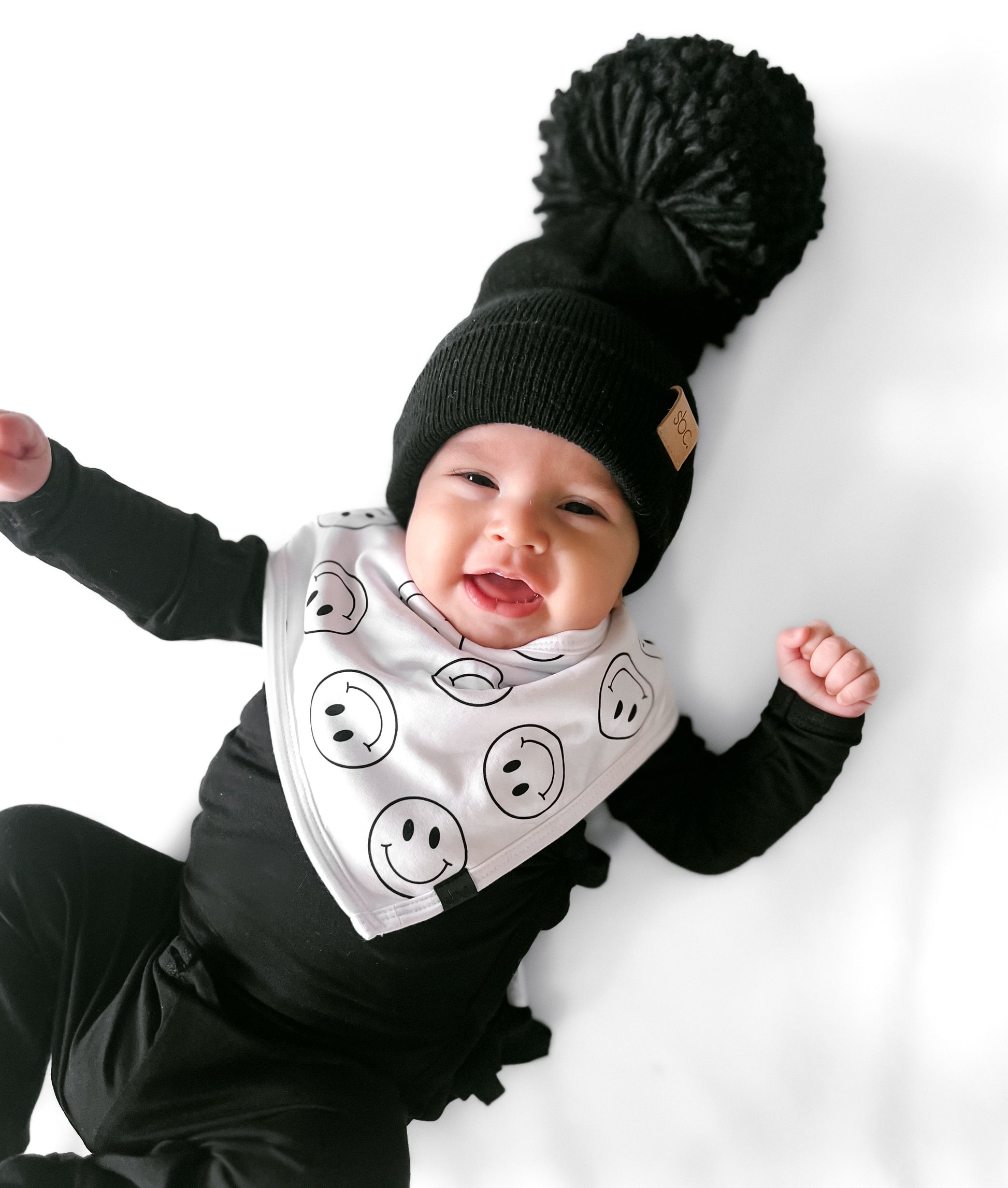 Bamboo Bandana Bib (4 Pack) in Rebel Black - Rebel Bro