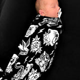 Bamboo Stretch Swaddle in Born to be Wild