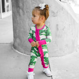 Ruffled Bamboo Zippy Sleeper in Palm Paradise
