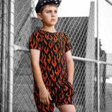 Biker Two Piece Set in Caliente