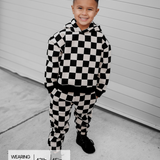 Fleece Hoodie + Sweatpants Set in Venice (Checkered)
