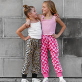 Basic Jogger in Bubble Gum Checkered
