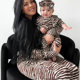 Women’s Bamboo Two Piece Set in Desert Zebra
