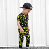 Bamboo Two Piece Set in Radioactive Fuego