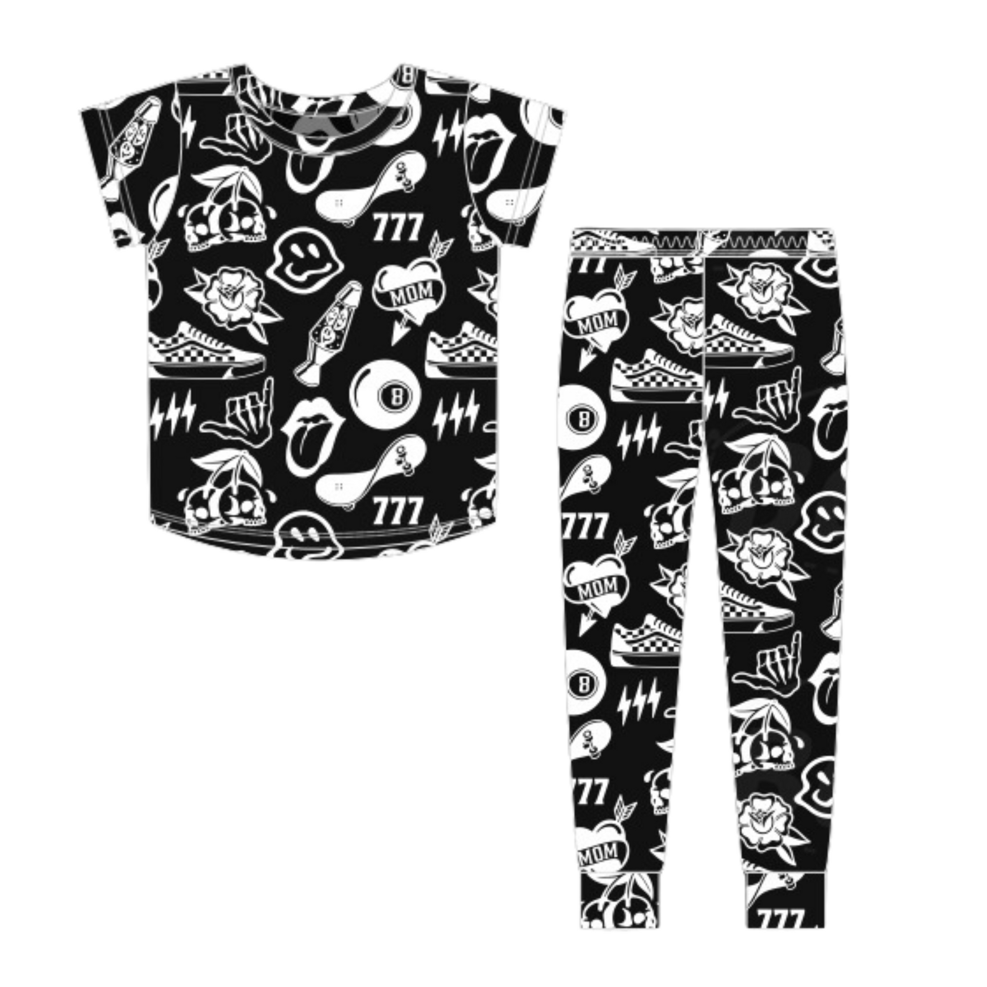Bamboo Two Piece Set in Warped Tour [Midnight Edition]