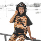 Short Sleeve Hoodie in Ranger
