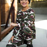 Organic Ribbed Set in Classic Camo