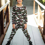 Organic Ribbed Set in Classic Camo