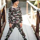 Organic Ribbed Set in Classic Camo
