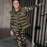 Puffer Vest in Olive
