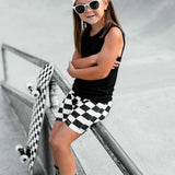 Ribbed Bamboo Biker Short in Venice