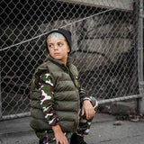 Puffer Vest in Olive