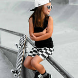 Ribbed Bamboo Biker Short in Venice