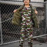 Organic Ribbed Set in Classic Camo