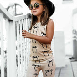 Tank + Biker Two Piece Set in Lana (Bows)