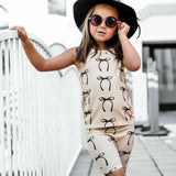 Tank + Biker Two Piece Set in Lana (Bows)